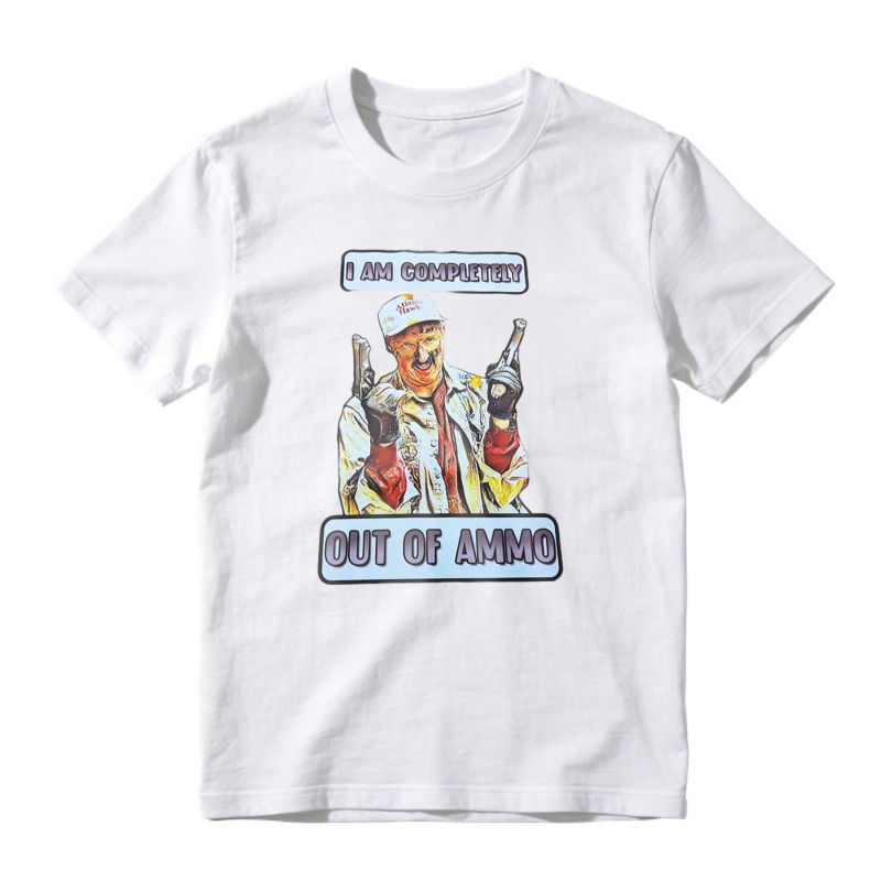 I Am Completely Out Of Ammo Funny Cartoon Character Graphic T-shirt