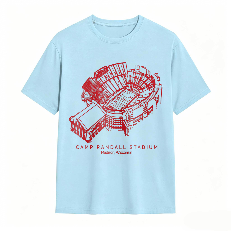 Camp Randall Stadium Madison Wisconsin Architectural Design T-shirt