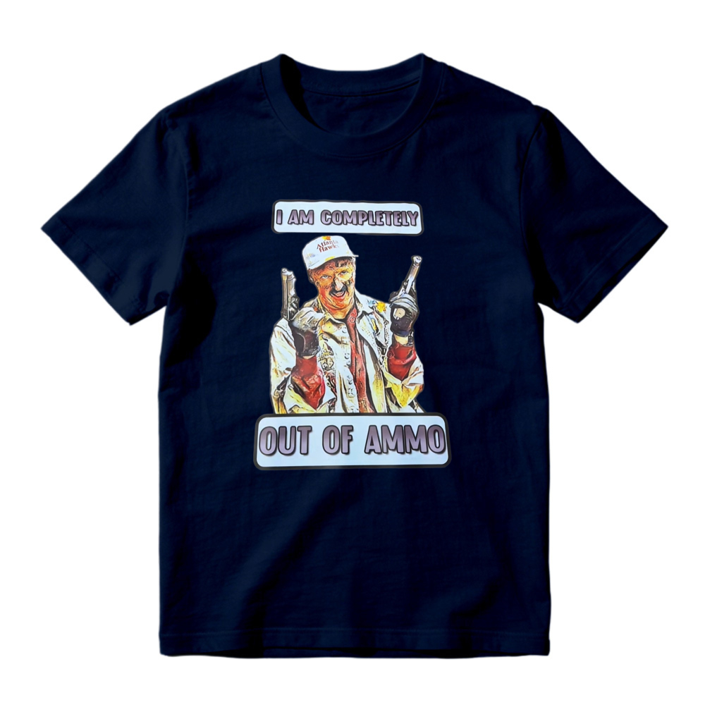 I Am Completely Out Of Ammo Funny Cartoon Character Graphic T-shirt