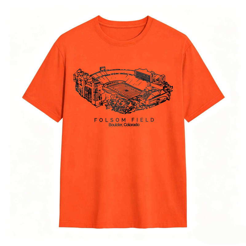 Folsom Field Stadium Boulder Colorado T-shirt