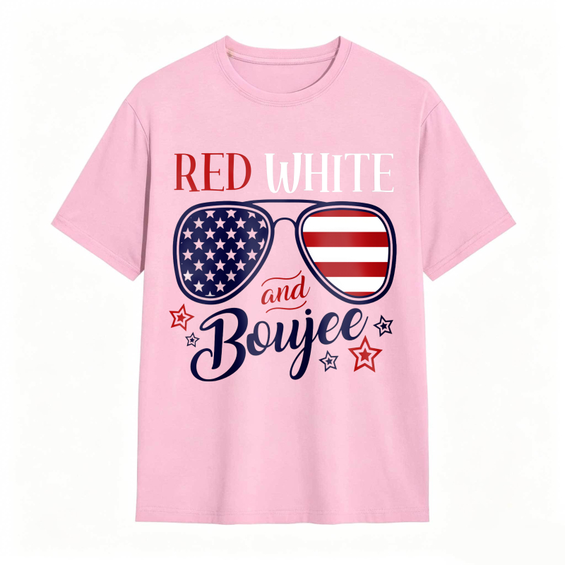 Red White And Booyah American Flag Sunglasses Design Unisex Classic T-shirt
