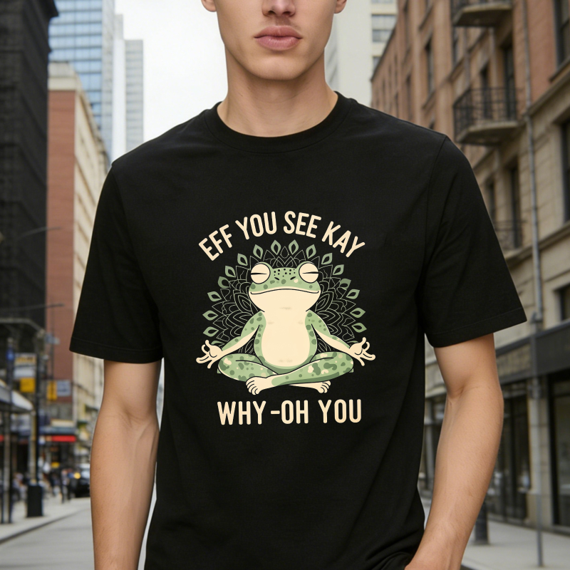 Meditating Frog With Mandala And Funny Quote Unisex Classic T-shirt