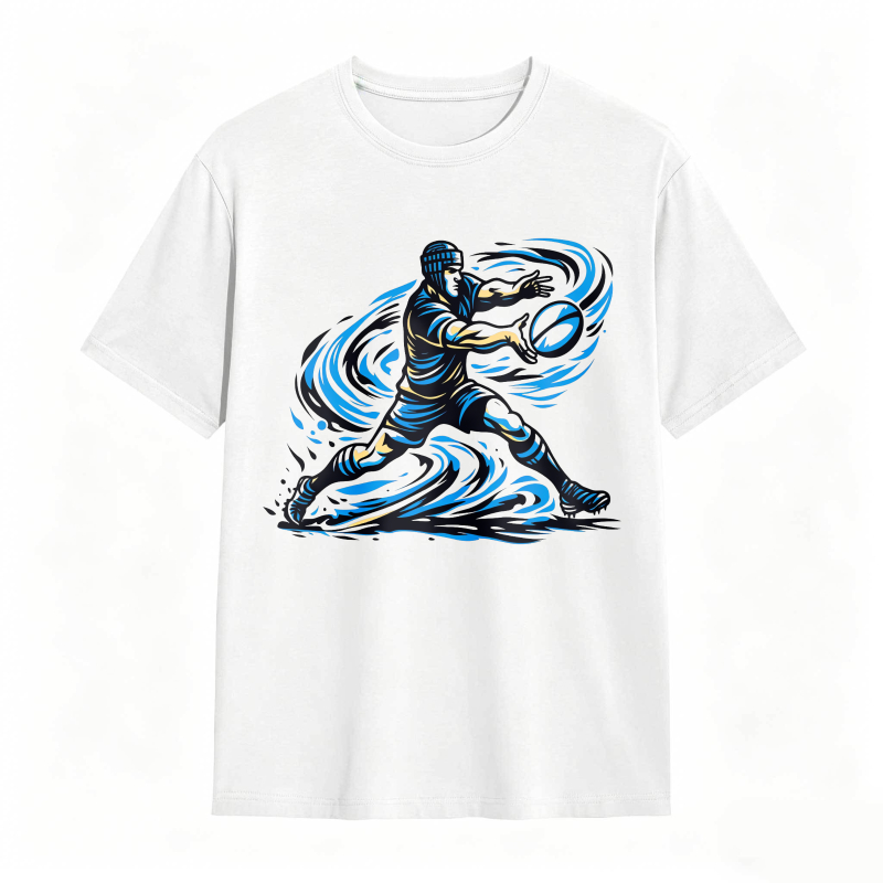 Blue Wave Warrior Design Unisex Classic T-shirt