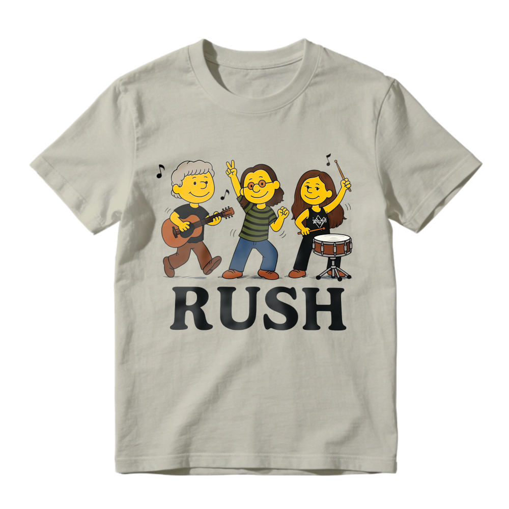 Rush Band Cartoon Characters Music Group Unisex Classic T-shirt