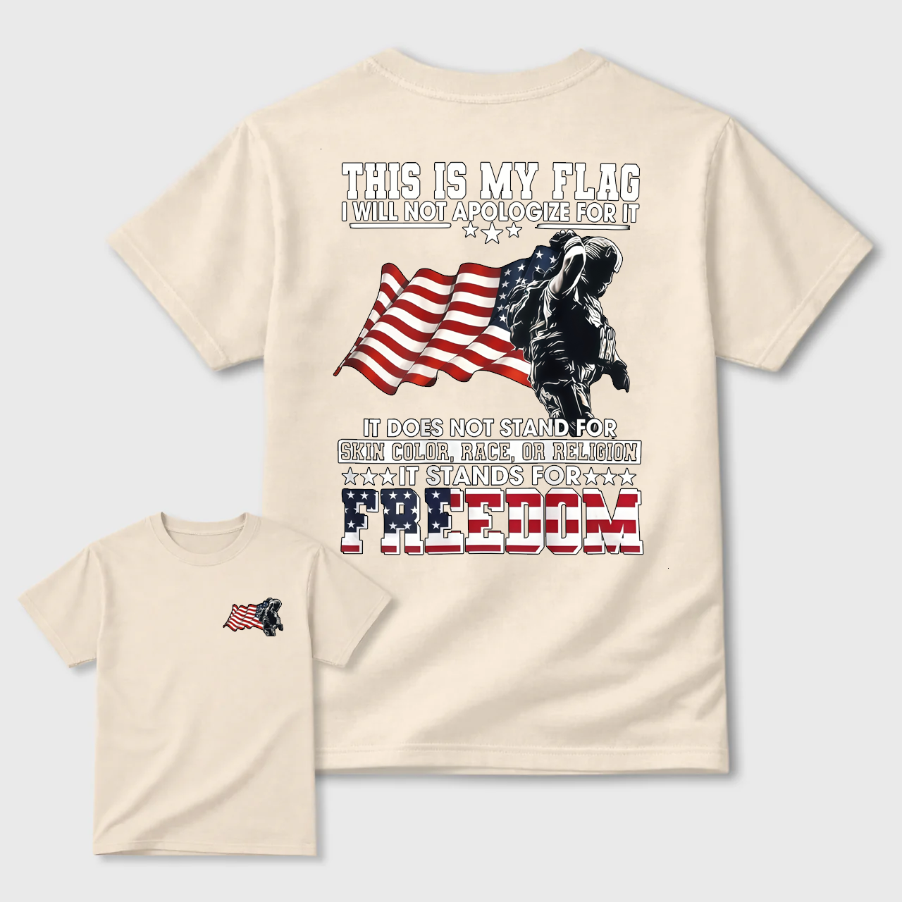 American Freedom Patriotic Graphic Tee – Proud USA Flag Statement Shirt