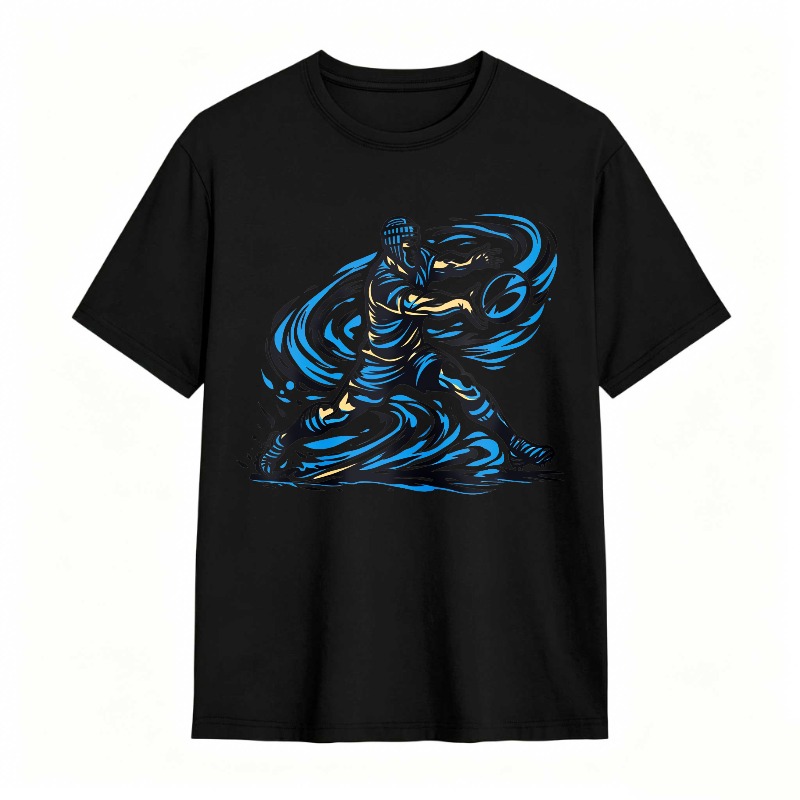 Blue Wave Warrior Design Unisex Classic T-shirt