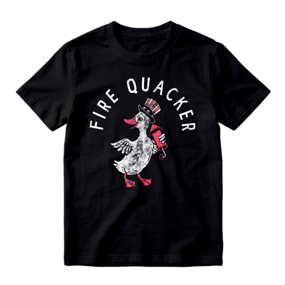 Duck With Fire Helmet And Axe Fire Quacker T-shirt