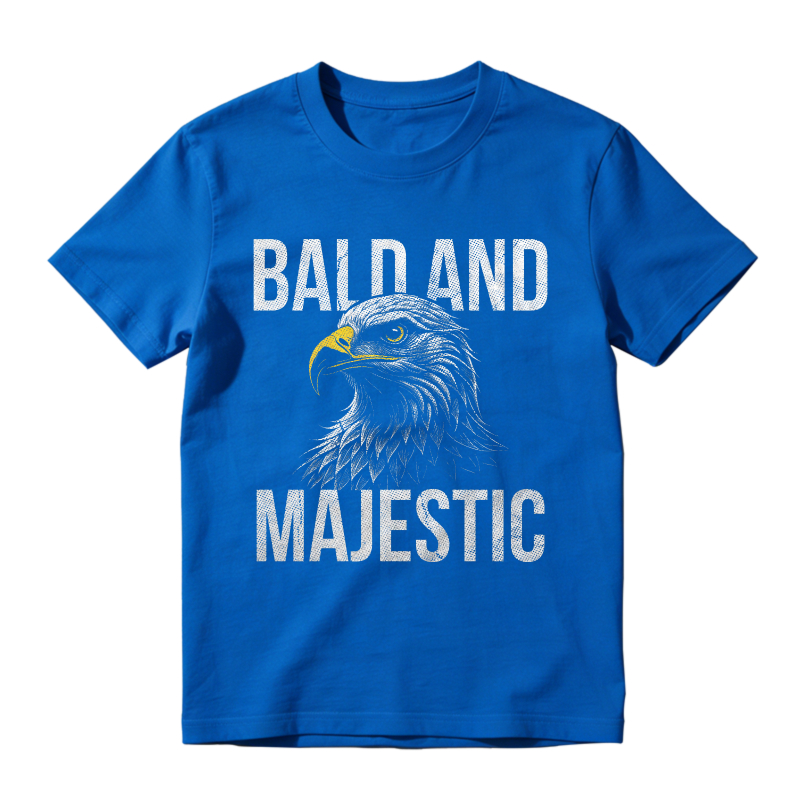 Bald and Majestic Sarcastic Eagle Funny Graphic T-shirt for Men