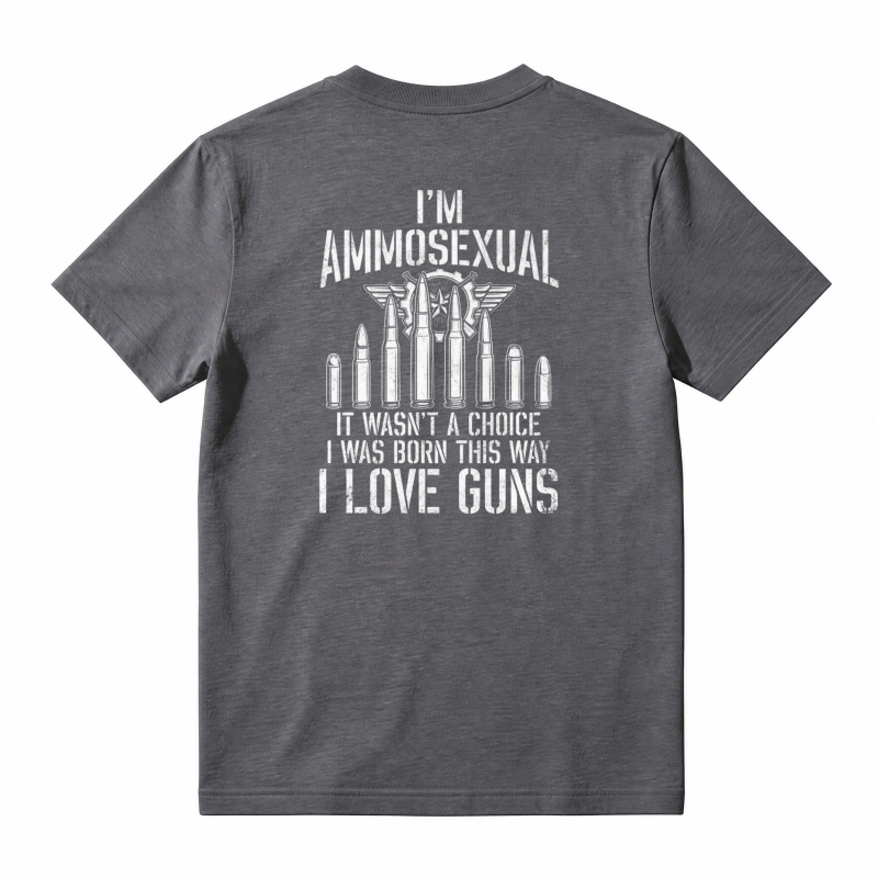 I Love Guns Ammosexual Born This Way Bullet Graphic Unisex Classic T-shirt