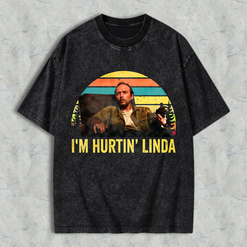 I M Hurtin Linda Vintage Retro Sunset Graphic Washed T Shirt