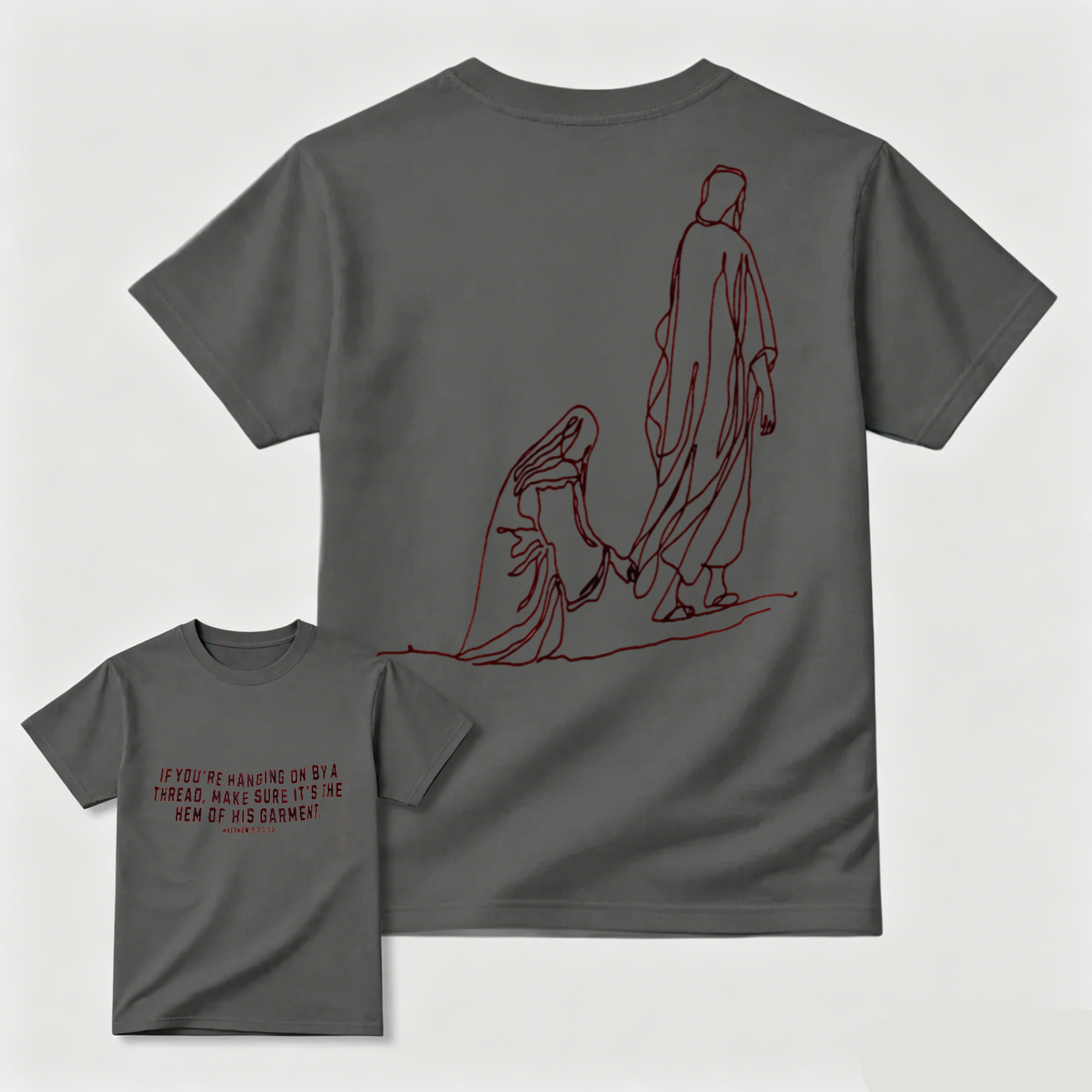 Jesus Healing Christian Graphic Tee | Matthew 9:20-22 Inspirational Shirt