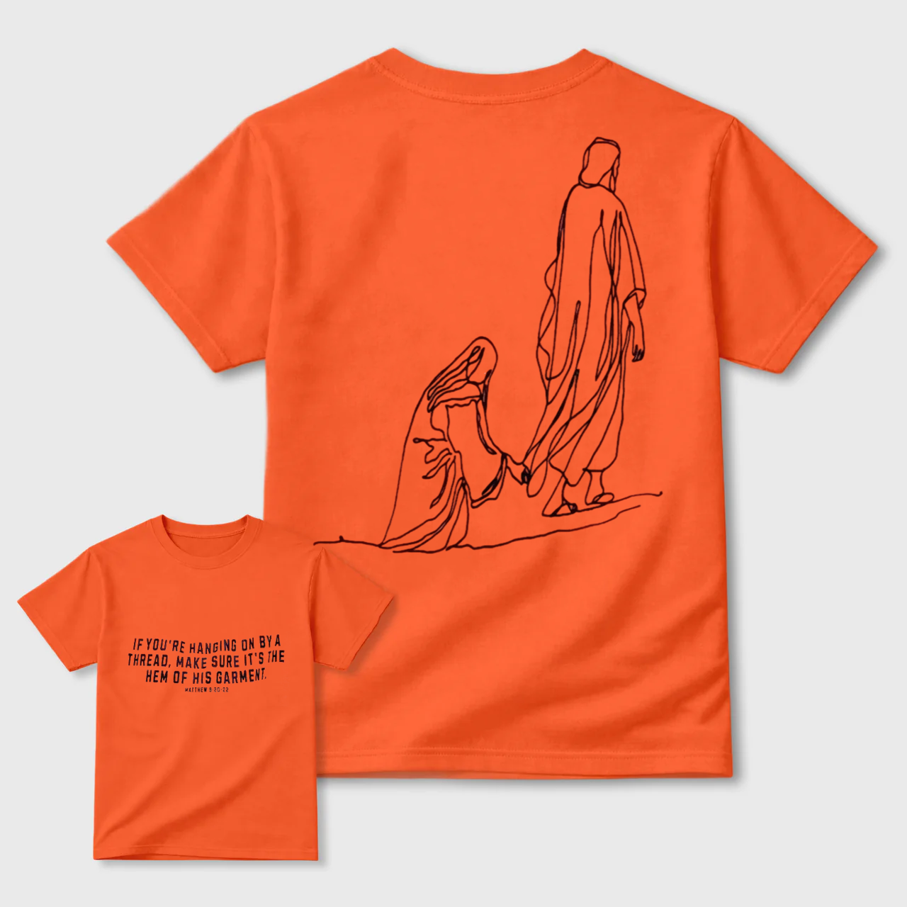 Jesus Healing Christian Graphic Tee | Matthew 9:20-22 Inspirational Shirt