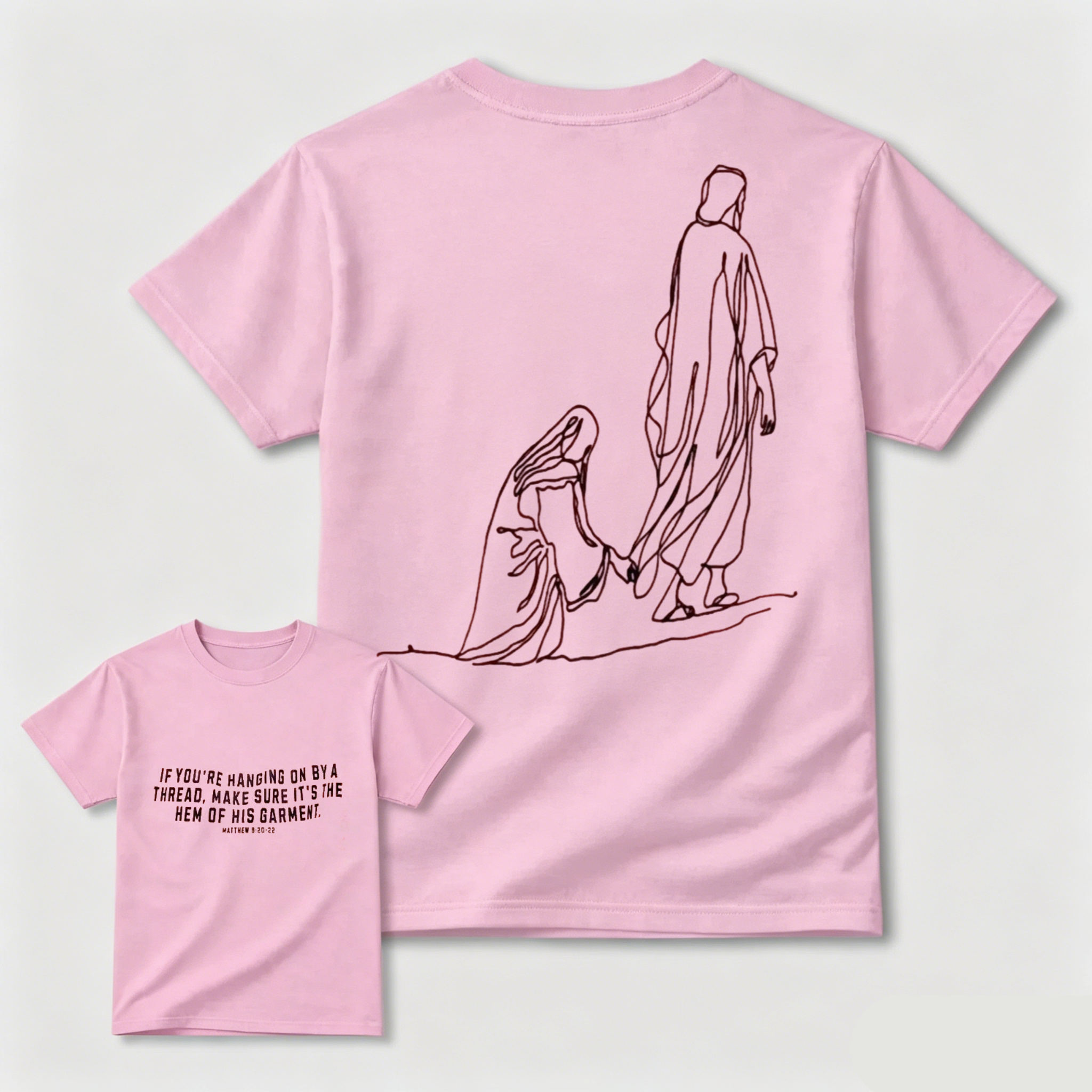 Jesus Healing Christian Graphic Tee | Matthew 9:20-22 Inspirational Shirt
