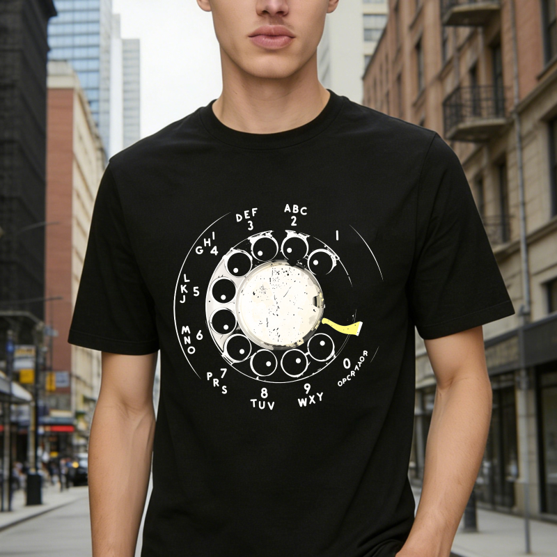 Rotary Dial Phone Design Unisex Classic T-shirt