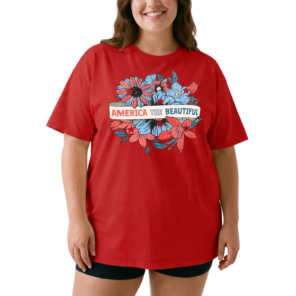 Vintage America The Beautiful Oversize Graphic Tee