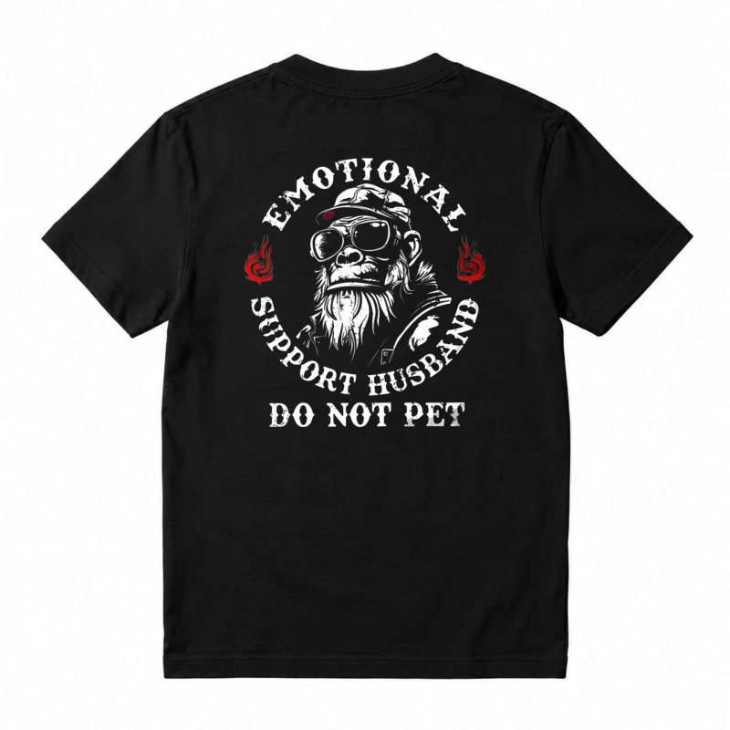 Emotional Support Husband Do Not Pet Monkey Graphic Unisex Classic T-shirt