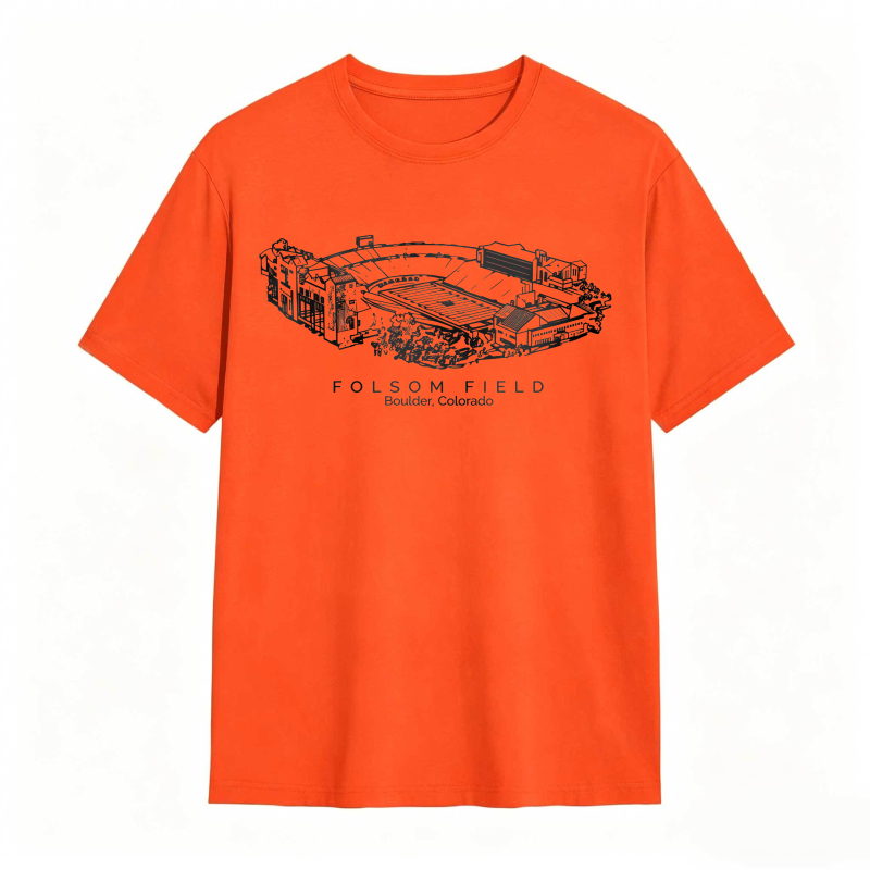 Folsom Field Stadium Boulder Colorado T-shirt