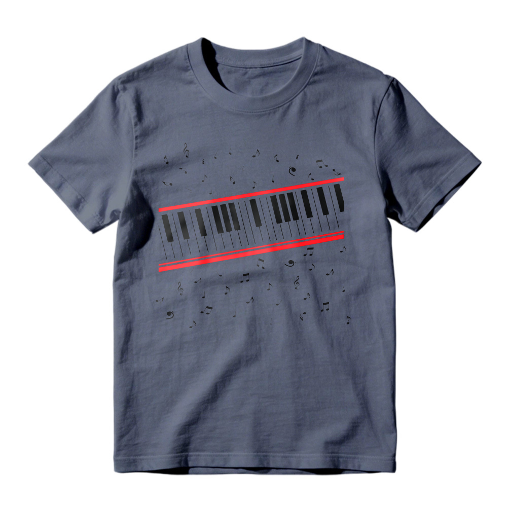 Piano Keyboard With Music Notes T-shirt