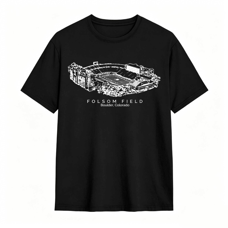 Folsom Field Stadium Boulder Colorado T-shirt