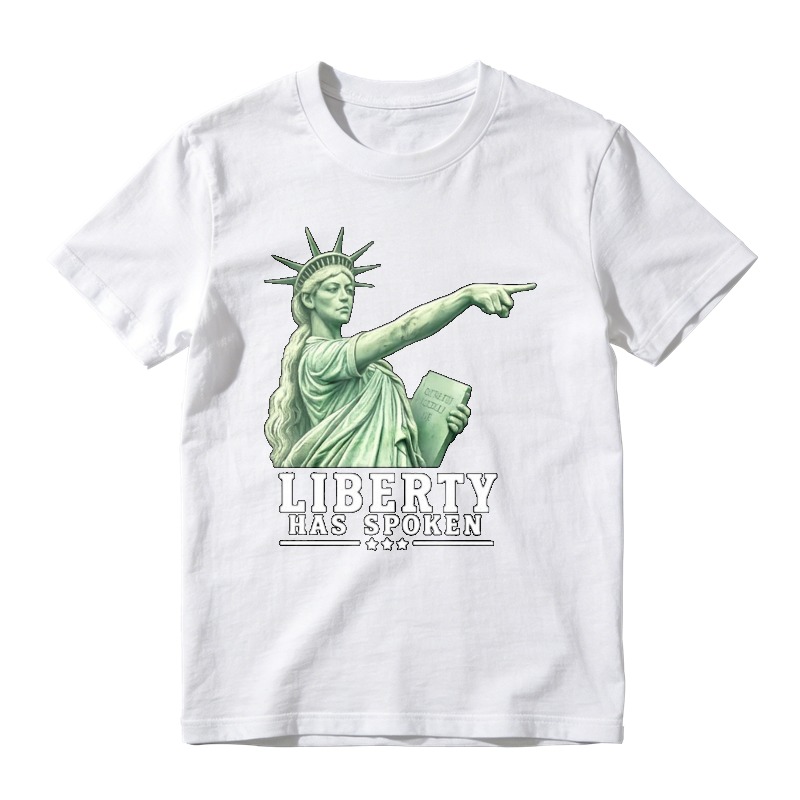 Liberty Has Spoken Statue Of Liberty Pointing Graphic Unisex Classic T-shirt