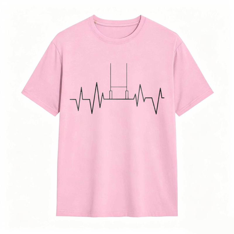 Heartbeat With Goalpost Design Unisex Classic T-shirt