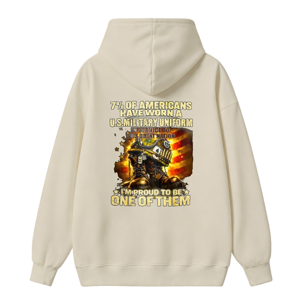 Proud American Military Veteran Service Graphic Hoodie