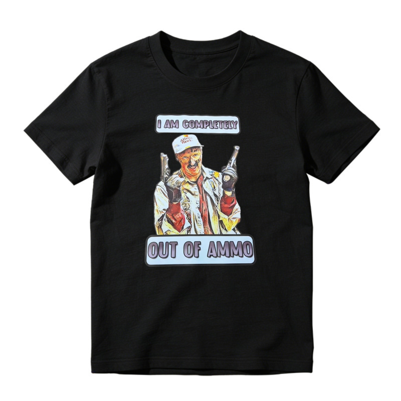 I Am Completely Out Of Ammo Funny Cartoon Character Graphic T-shirt