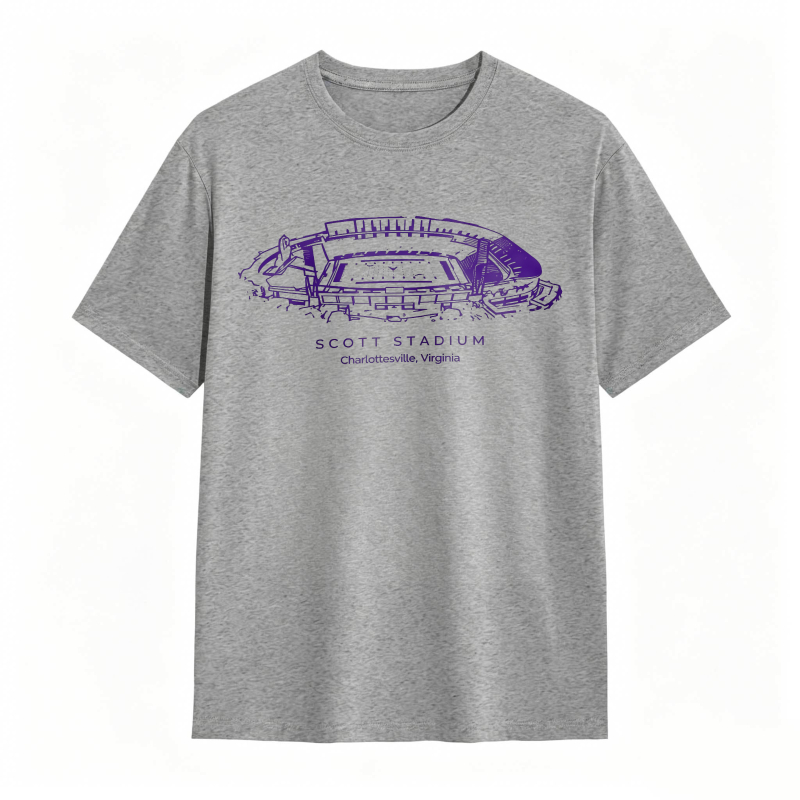 Scott Stadium Charlottesville Virginia Stadium Graphic T-shirt