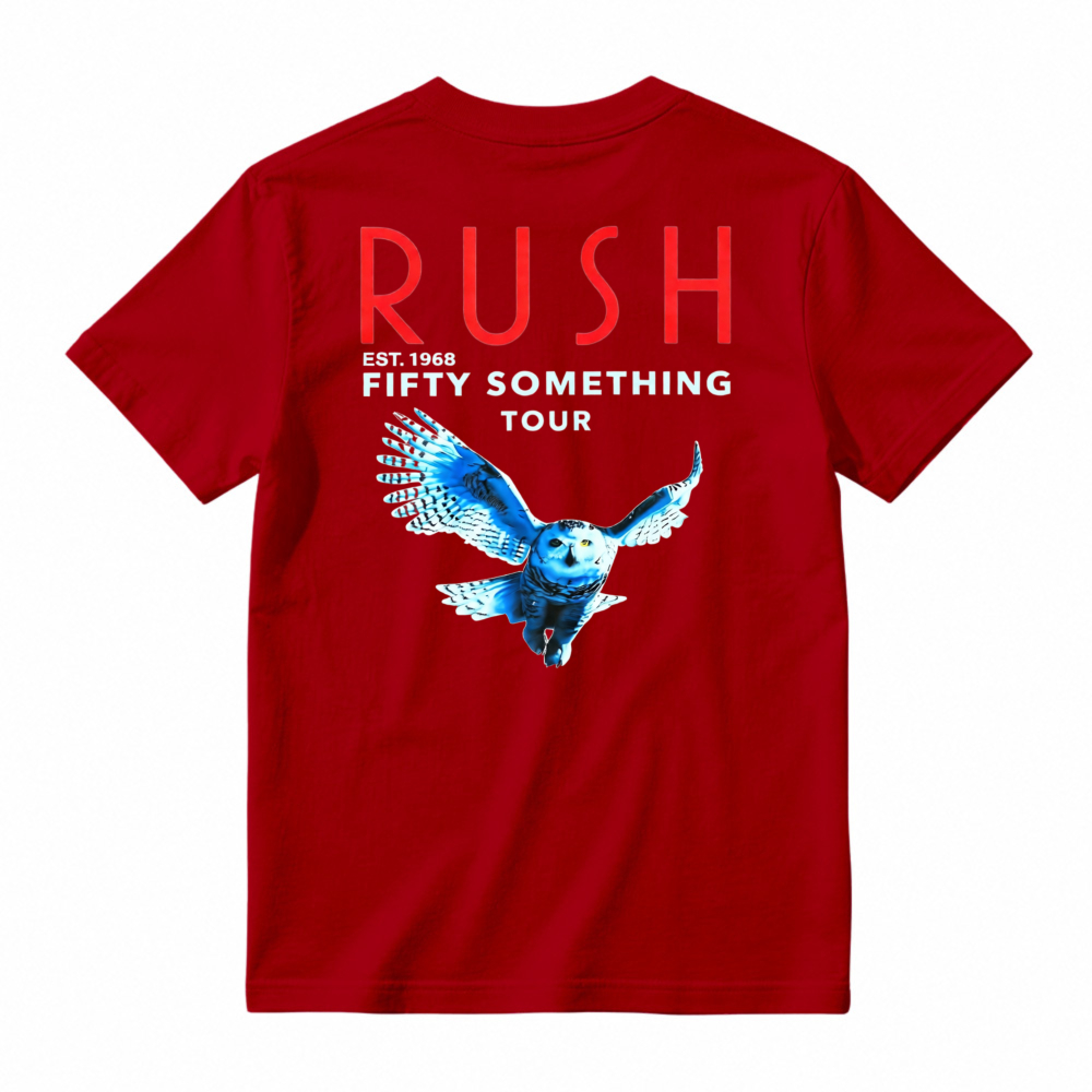 Rush Est 1968 Fifty Something Tour Blue Owl Graphic T-shirt
