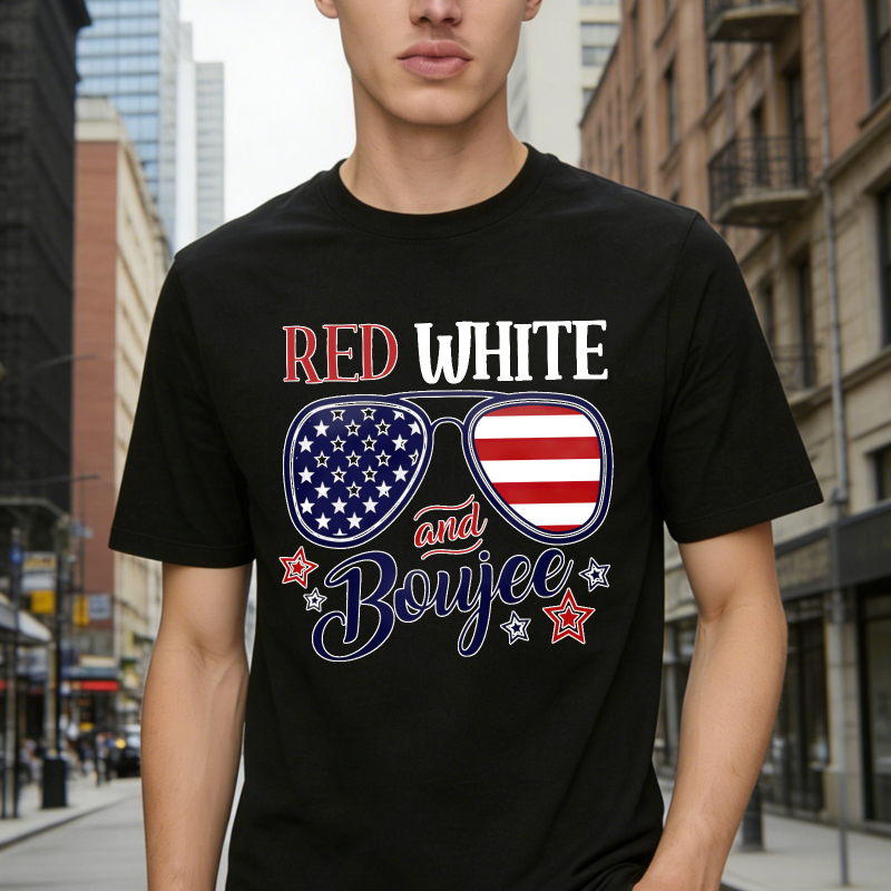 Red White And Booyah American Flag Sunglasses Design Unisex Classic T-shirt