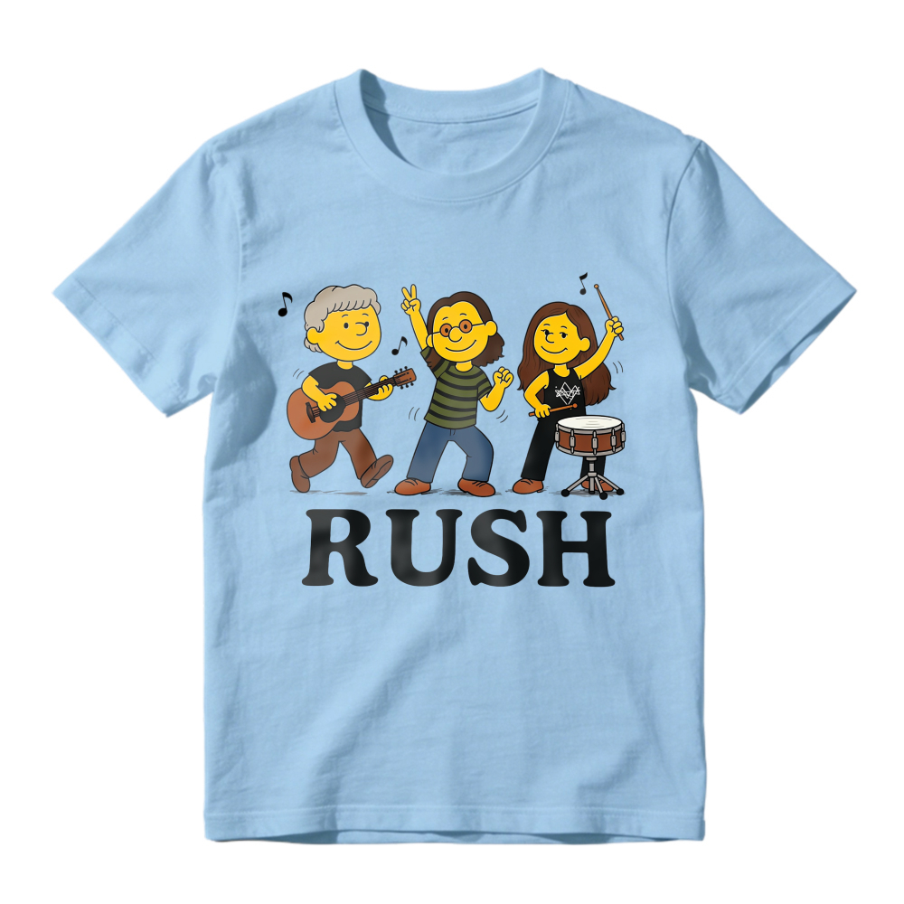 Rush Band Cartoon Characters Music Group Unisex Classic T-shirt