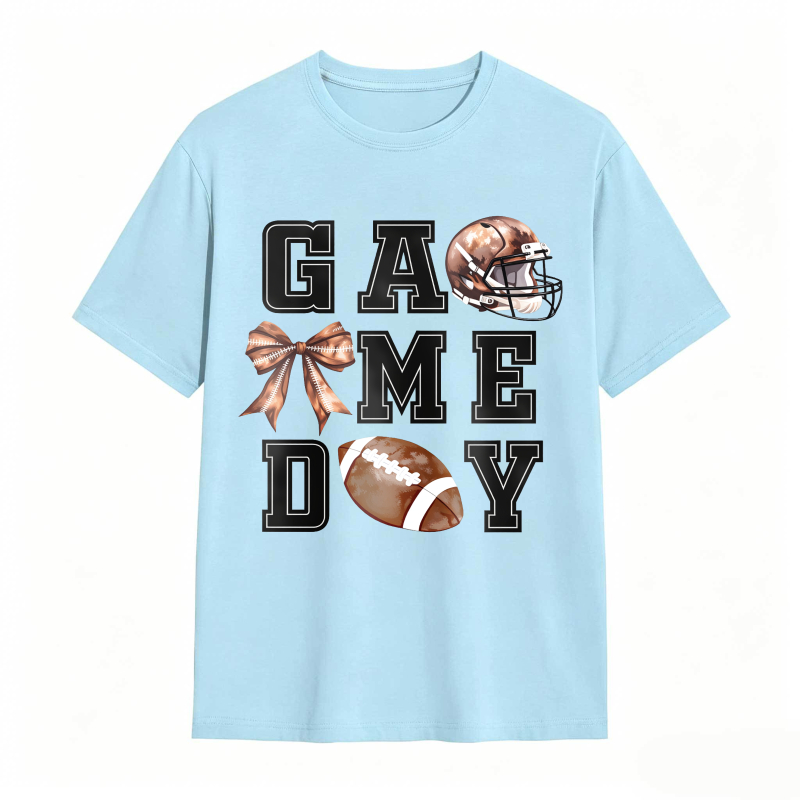 Game Day Football Helmet Bow And Ball Unisex Classic T-shirt