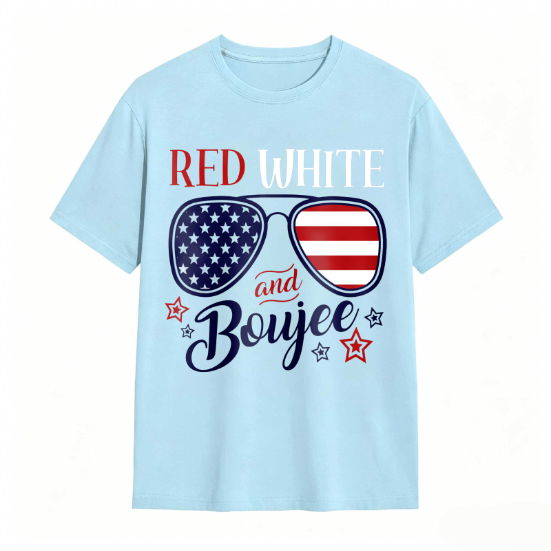 Red White And Booyah American Flag Sunglasses Design Unisex Classic T-shirt
