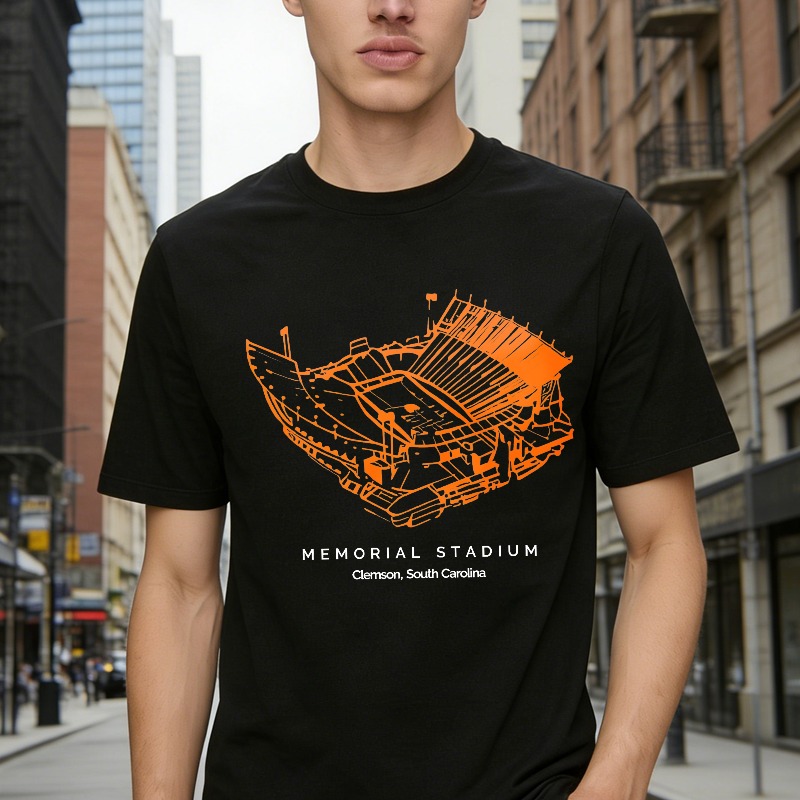 Memorial Stadium Clemson South Carolina Stadium Graphic T-shirt