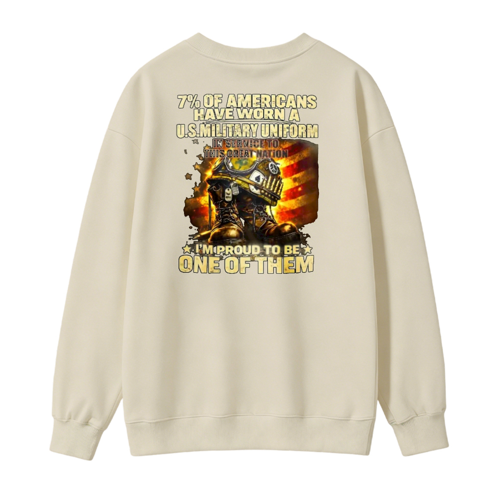 Proud American Military Veteran Service Graphic Sweatshirt