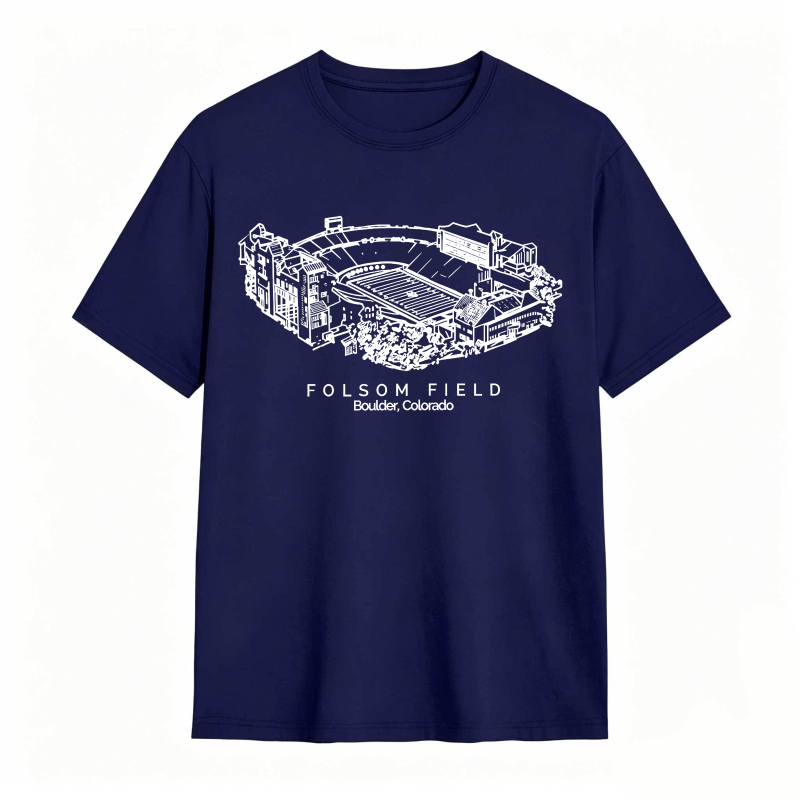 Folsom Field Stadium Boulder Colorado T-shirt