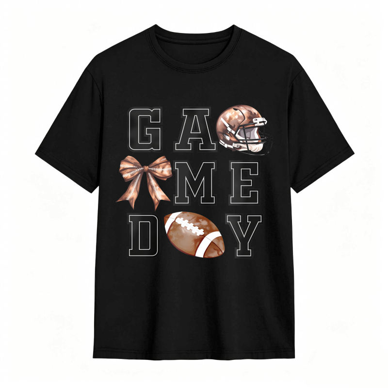 Game Day Football Helmet Bow And Ball Unisex Classic T-shirt