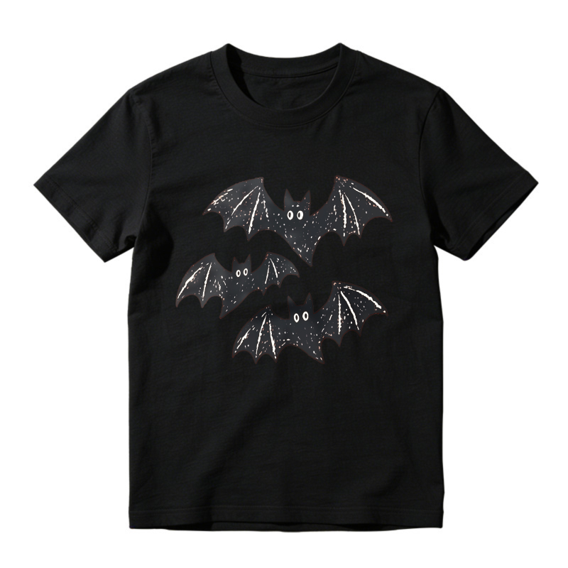 Starry Night Bat Silhouette Graphic Unisex Classic T-shirt