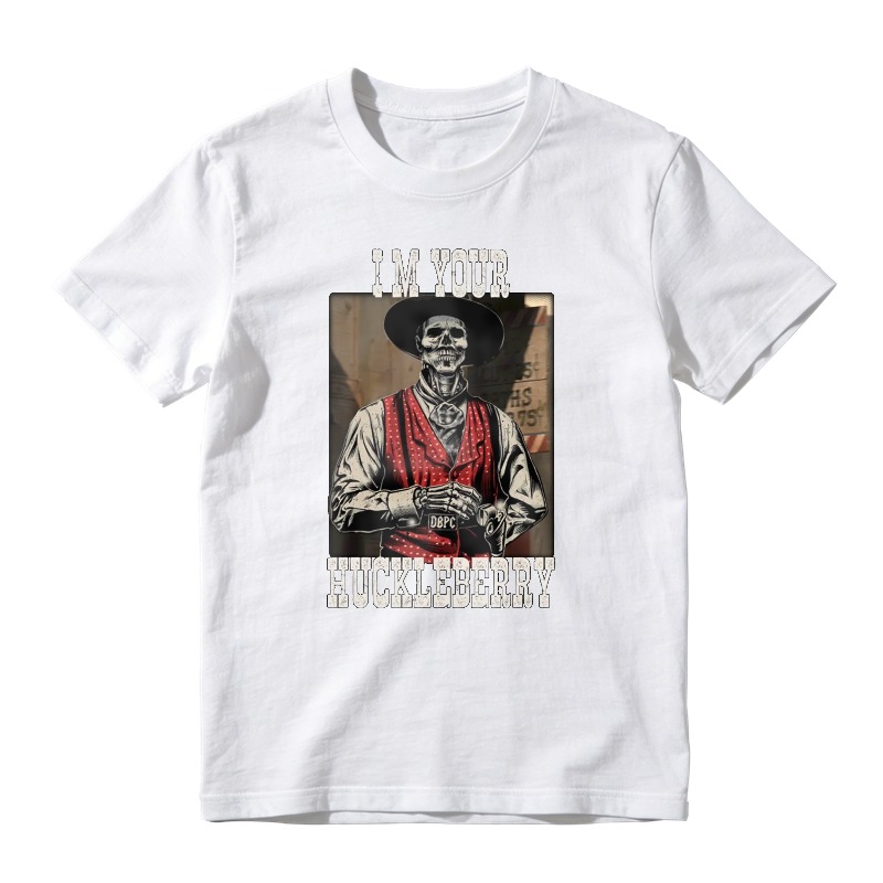I Am Your Huckleberry Skeleton Cowboy Graphic Unisex Classic T-shirt