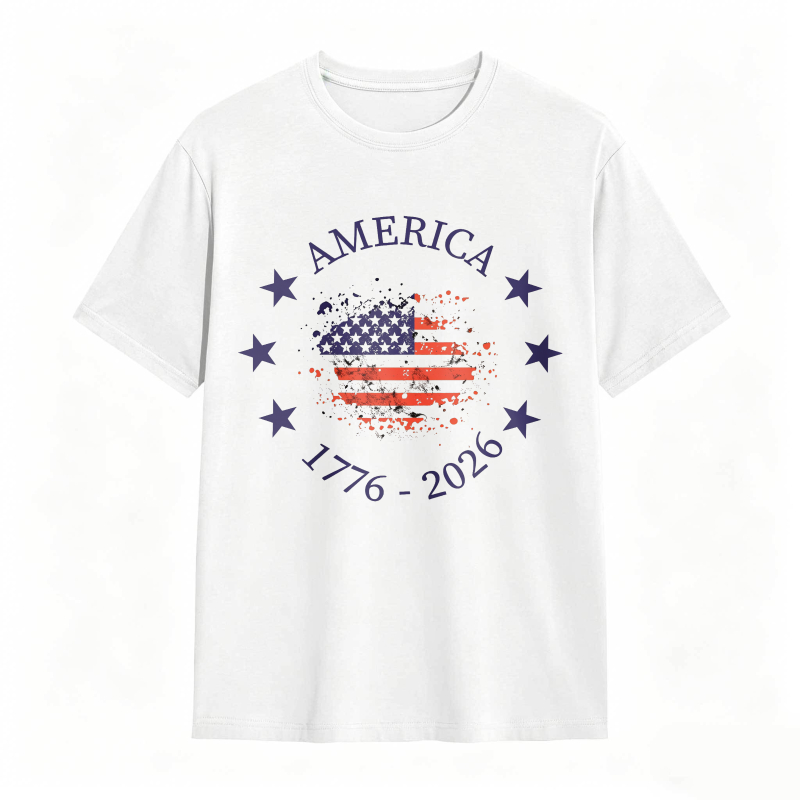 America Flag 1776 2026 Stars And Stripes Patriotic Design Unisex Classic T-shirt