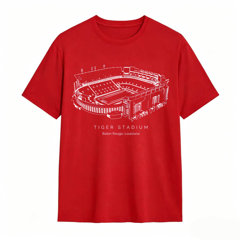 Tiger Stadium Detroit Michigan Architecture Line Drawing T-shirt