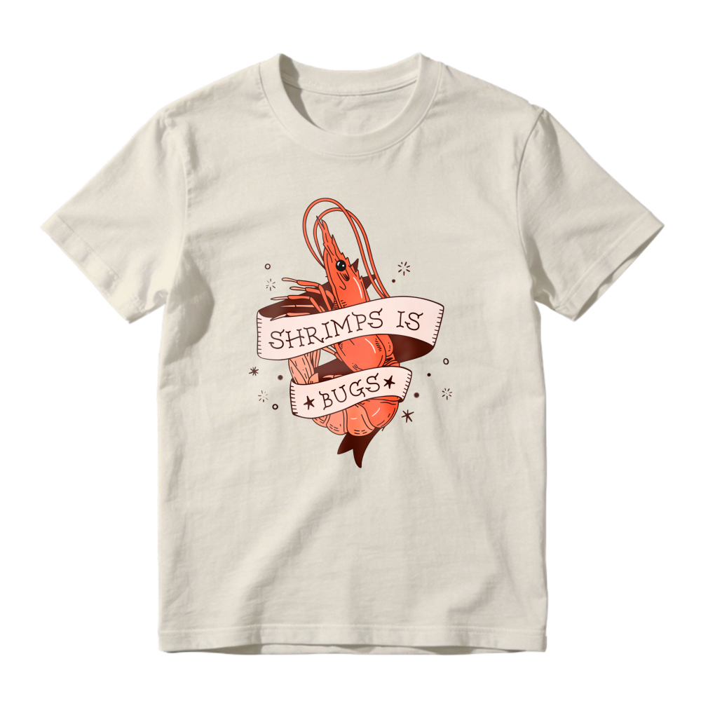 Shrimps Is Bugs Shrimp Heart Banner Graphic Unisex Classic T-shirt