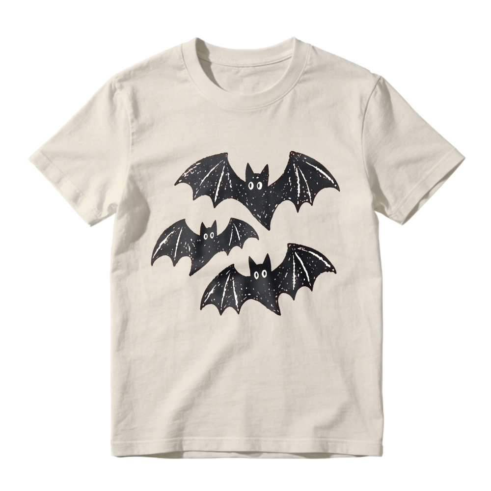 Starry Night Bat Silhouette Graphic Unisex Classic T-shirt