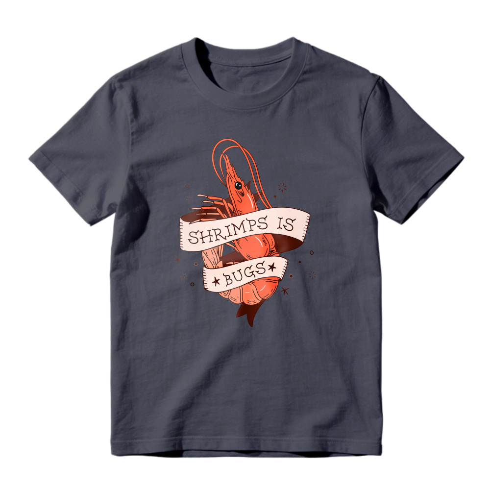 Shrimps Is Bugs Shrimp Heart Banner Graphic Unisex Classic T-shirt