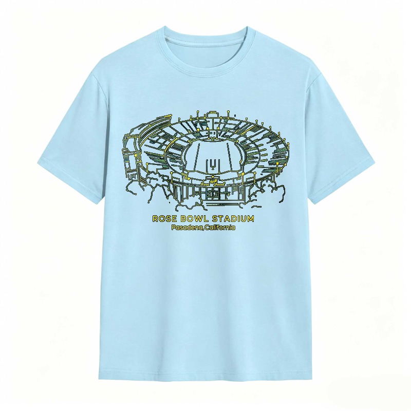 Rose Bowl Stadium Architectural Blueprint Design T-shirt