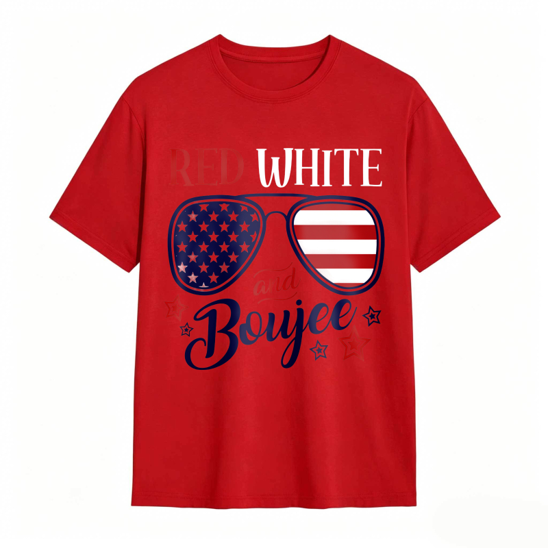 Red White And Booyah American Flag Sunglasses Design Unisex Classic T-shirt