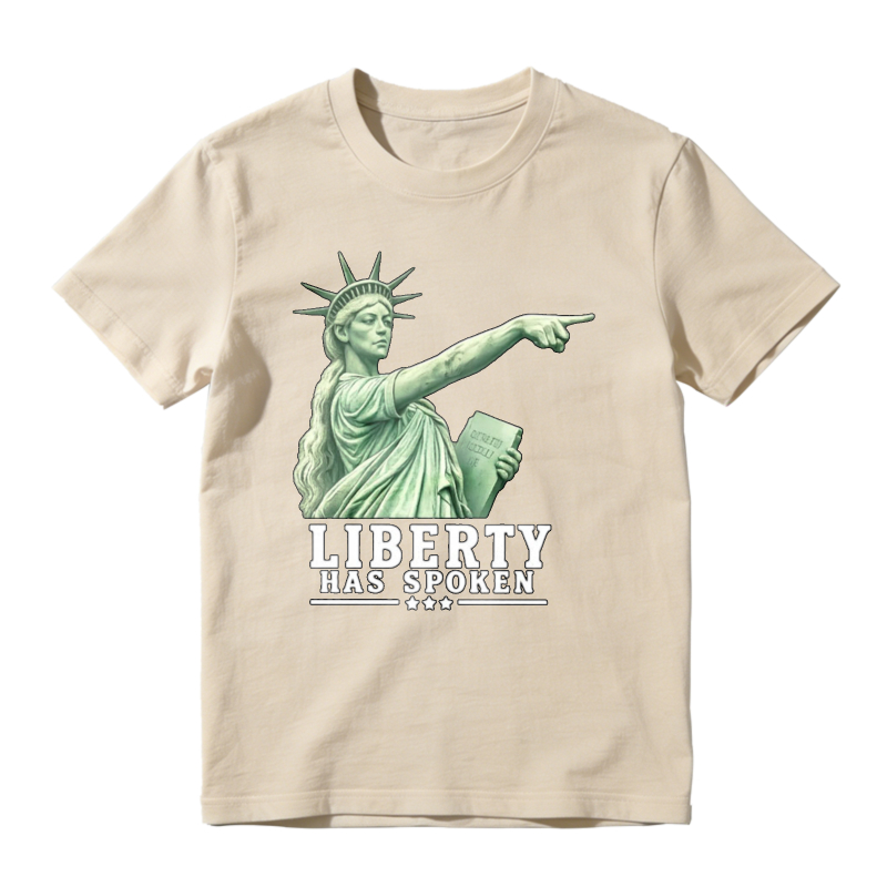 Liberty Has Spoken Statue Of Liberty Pointing Graphic Unisex Classic T-shirt