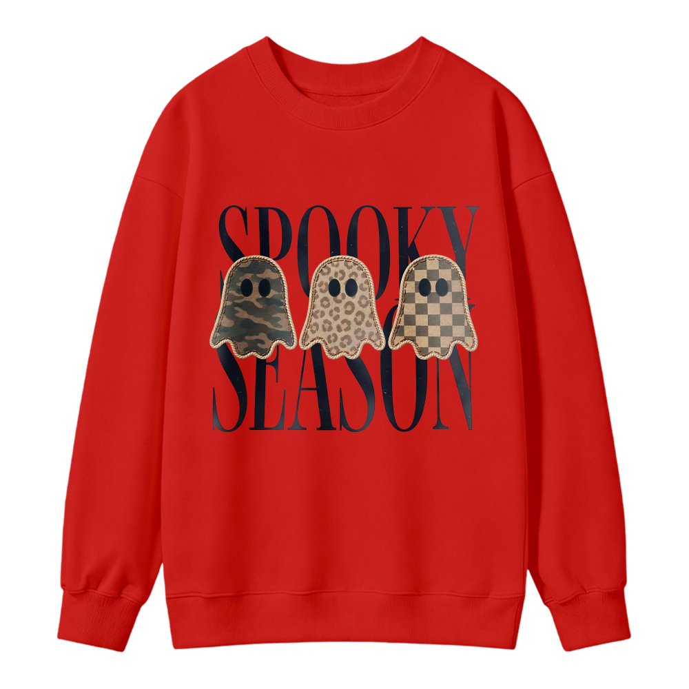 Spooky Season Ghost Pattern Sweatshirt