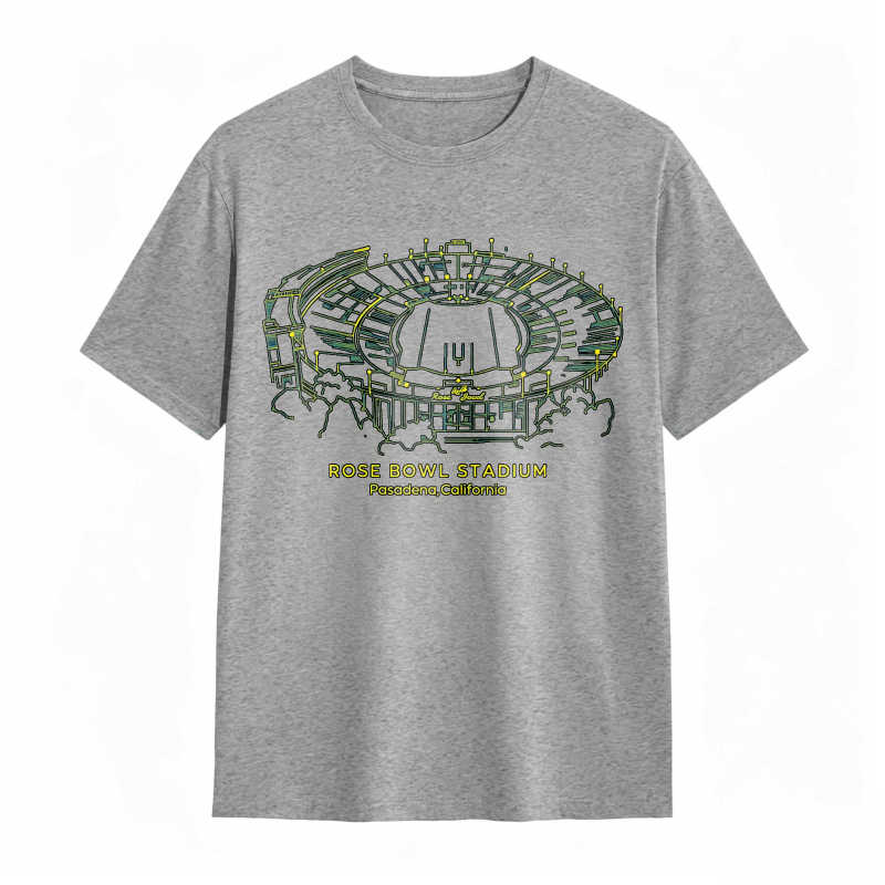 Rose Bowl Stadium Architectural Blueprint Design T-shirt