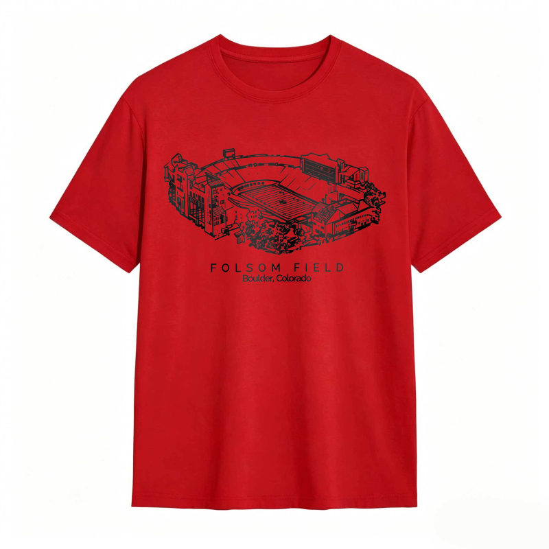 Folsom Field Stadium Boulder Colorado T-shirt